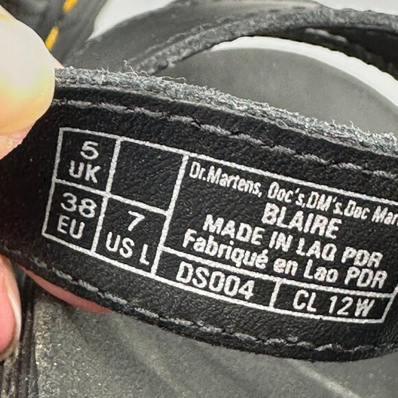 Dr. Martens Women's Blair Black Platform Strappy Sandals Size 7 - Picture 11 of 11